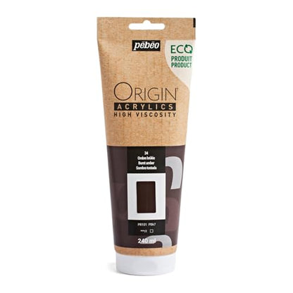 PEBEO Origin 240ml (8.11 fl oz) Acrylic Paint, Burnt Umber - color: Burnt Umber