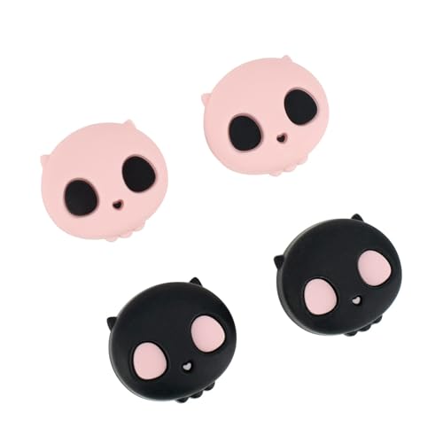 GeekShare Cute Xbox One Controller Thumb Grips, Soft Silicone Thumbsticks Cover Caps Set Compatible with Xbox One Controller, 2 Pair / 4 Pcs - Pink Skull