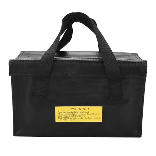 Fireproof Explosion-Proof Bag for Lithium – Airtight Safety Pouch Power Banks Storage, Portable Hazardous Items Container Travel Workplace Use(Black)