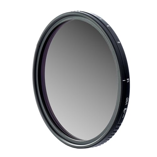 REFLEX CAMERA 62mm VND Variable Neutral Density Filter, Premium German Optical Glass with Multi-Coating for Adjustable Light Control and Creative Photography - size: 62mm VND Filter