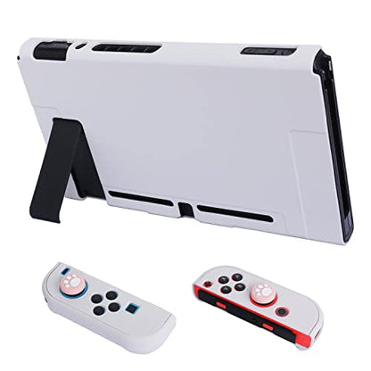 Dockable Case for Nintendo Switch - COMCOOL 3 in 1 Protective Cover Case for Nintendo Switch and Joy-Con Controller with Screen Protector and Thumb grips - Stone - color: Stone