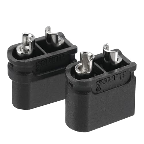 ELFCULB 10 Pairs Amass XT60U Connectors for FPV Drones and RC Models - color: 10 Pairs XT60U (Black)