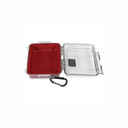 Waterproof Case | Pelican 1040 Micro Case - for iPhone, cell phone, GoPro, camera, and more (Red/Clear) - color: Red/Clear