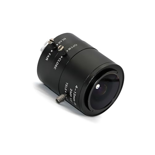 4-12mm Varifocal C-Mount Lens for Raspberry Pi HQ Camera, with C-CS Adapter, Industrial Telephoto Lens - color: 4-12mm