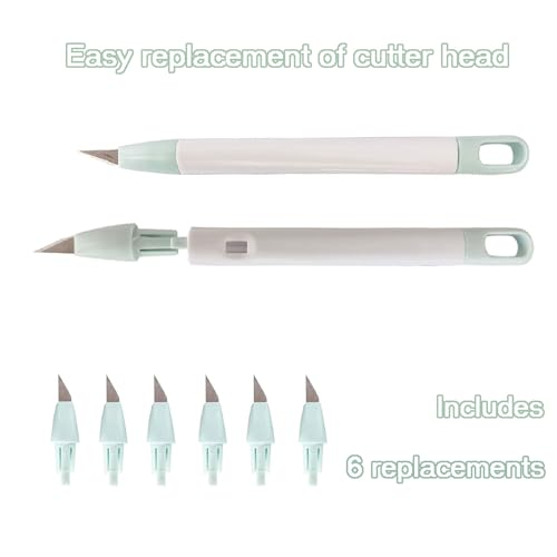 KINGFINGER Precision Craft Knife Set, 7-Piece Hobby Knife Kit with Case, Includes 6 Replaceable Blades, Ideal for Crafting, Scrapbooking, Rubber Stamps & DIY Projects