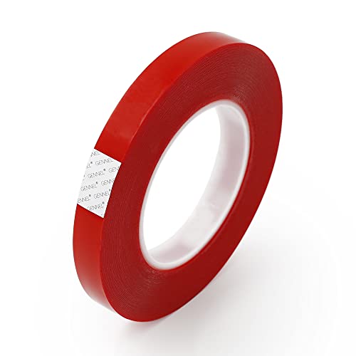 20mm x 15M (0.8" x 49ft) Double Sided Strong Acrylic Tape Clear - size: 20mm
