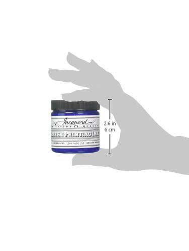 Jacquard Professional Screen Print Ink, Water-Soluable, 4oz Jar, Royal Blue (110)