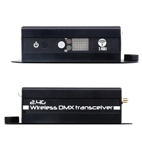 DMX512 Controller – 2.4G Wireless Transmitter/Receiver with LCD Display, Power Adjustable Repeater, Real-Time Dimming for DJ Lights, Stage Effects, Disco & Party Lighting