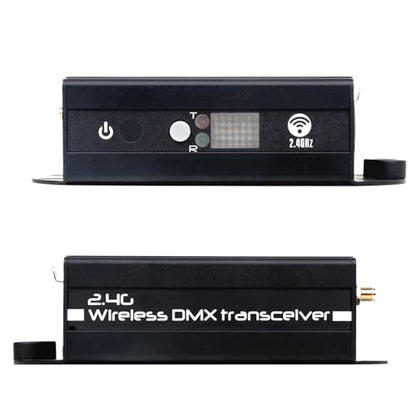 DMX512 Controller – 2.4G Wireless Transmitter/Receiver with LCD Display, Power Adjustable Repeater, Real-Time Dimming for DJ Lights, Stage Effects, Disco & Party Lighting