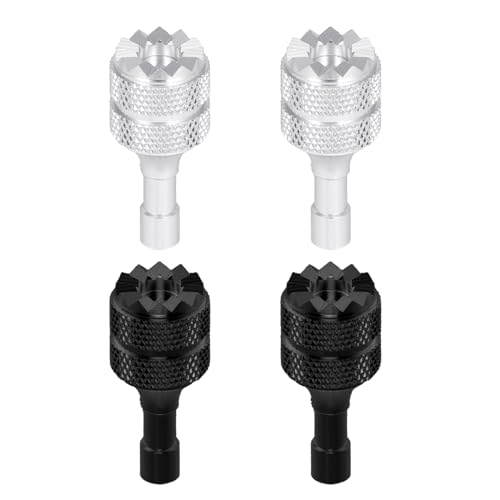 4pcs Drone Control Sticks, Detachable Drone Joysticks Controller Stick Thumb Replacement Accessories Compatible with DJI Mini 3 Pro DJI RC Rocker (Black, Silver)