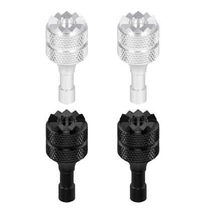 4pcs Drone Control Sticks, Detachable Drone Joysticks Controller Stick Thumb Replacement Accessories Compatible with DJI Mini 3 Pro DJI RC Rocker (Black, Silver)