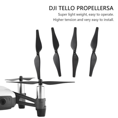 RC Drone Blade Propeller, 2 Pairs Carbon Fiber Quick Release Propeller Set for Tello Drone Quadcopter(black)