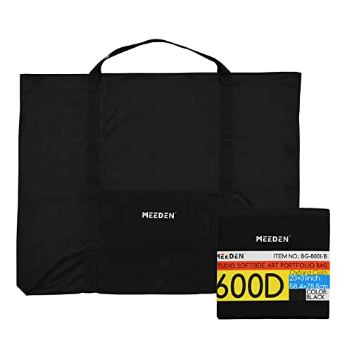MEEDEN Art Portfolio Bag: 23 x 31 Inch Black Canvas Portfolio Case - size: 23" X 31"
