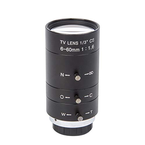 6-60mm 1/3" CS Lens CCTV Lens IR F1.6 Manual Zoom Manual Iris for CCTV CCD Camera - color: 6-60mm