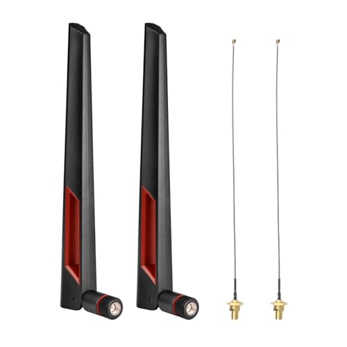 SUPERBAT 2.4GHz 5GHz 5.8GHz Dual Band WiFi Antenna + RP-SMA Pigtail 2-Pack - color: 2-pack short wifi antenna
