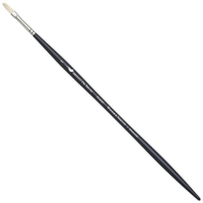 Winsor & Newton Artists' Oil Hog Paint Brush, Long Handle Size 1, Filbert - size: #1, style: Filbert