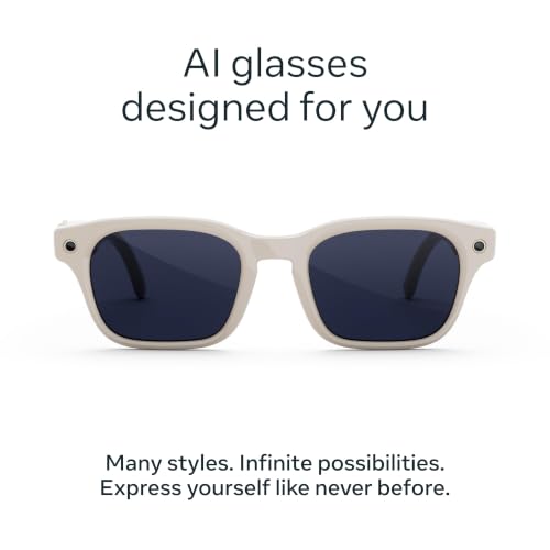 Meta Glasses, Adventurer AI Glasses - color: Linen/Transitions Sapphire Lenses, size: Standard