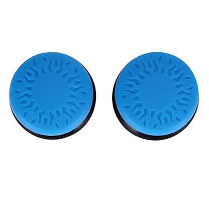 ASHATA 2Pcs Thumbstick Extender for 3D Texture Thumb Grip Stick Joystick Thumbstick for 5 Controller (Blue) - color: blue