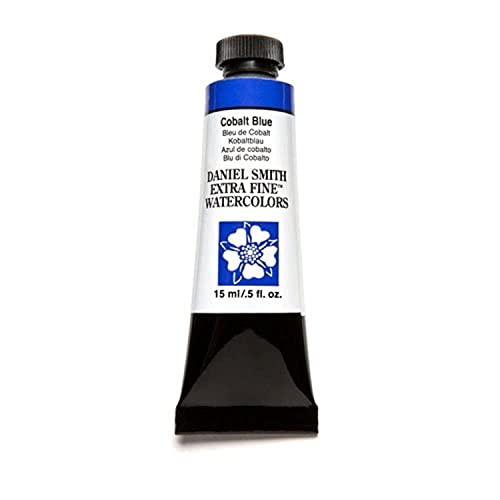 Daniel Smith Extra Fine Watercolor 15ml Paint Tube, Cobalt Blue (284600025), 0.5 Fl Oz (Pack of 1) - color: Cobalt Blue