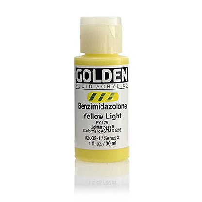 GOLDEN Fluid Acrylics, Cadmium Yellow Medium Hue, 1 fl. oz. Bottle