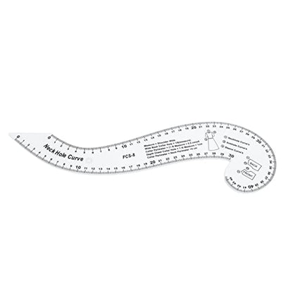 7Pcs Sewing Ruler Tailor Set Clear French Curve Ruler Sewing Ruler Set Rulers Ruler Racks Rulers High Accuracy Scale Fashion Pattern Design Ruler Set for Making Pattern Drafting