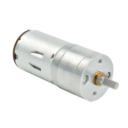 2Pcs Gear Motor with Encoder DC 12V 100RPM Gear Ratio 1:45 D Shaft Metal Encoder Gear Motor Silver for Smart car/Robot RC Model DIY Engine