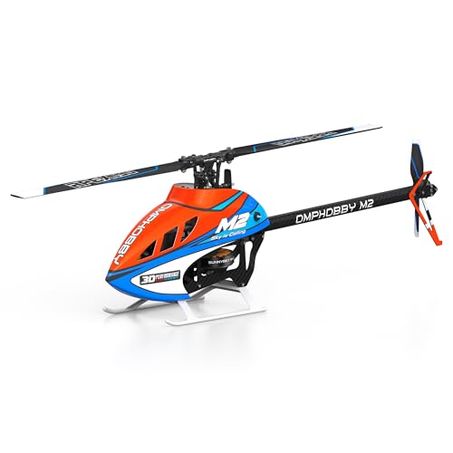 OMPHOBBY M2 V3 PRO RC Helicopter for Adults, Support APP Tuning & Telemetry, 6CH 3D Brushless Direct Drive, Lightweight 320g, OFS3 Flight Control, 200-Class Mini Helicopter for Outdoor Orange PNP - color: ORANGE