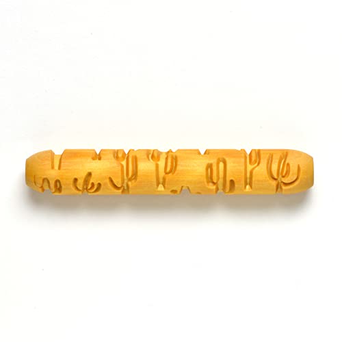 MKM Pottery Tools Wood Hand Rollers for Clay (HR-49 Saguaro Paradise) - size: HR-49 Saguaro Paradise
