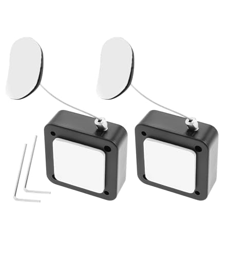 Yetaha 2 Pack 6.5FT Adjustable Retractable Remote Control Lock Tether for TV