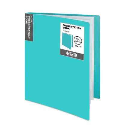 Dunwell 11x14 Art Portfolio Binder, 24 Pockets, Acid-Free, Aqua - color: Aqua, size: 11x14", style: 11x14" Vertical