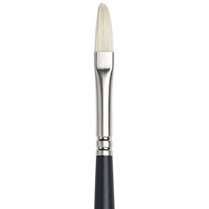 Winsor & Newton Artists' Oil Hog Paint Brush, Long Handle Size 3, Filbert - size: #3, style: Filbert