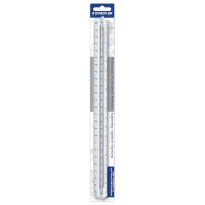 Staedtler Triangular Scale Engineers Ruler, 12 Inch, 98718-34BK
