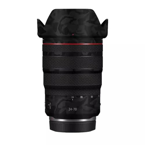for Canon RF 24-70mm F2.8L is Lens Skin Camera Vinly Wrap Flim Full Body Decorative Sticker Cover Decal 24-70 2.8(Shadow Camo Black) - color: Shadow Camo Black