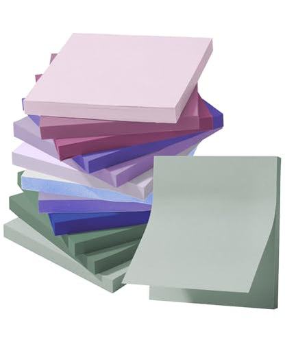 Mr. Pen- Sticky Notes, 3"x3", 12 Pads, 600 Sheets, Colorful - color: Mute