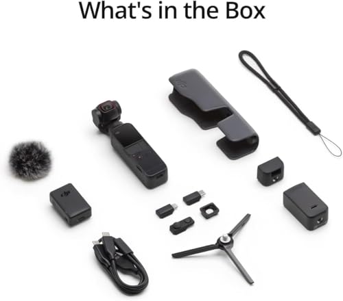 DJI Pocket 2 Creator Combo, Digital Camera 4K, 1/1.7" CMOS, 64MP Photo, Face Tracking, YouTube, Portable Vlogging Camera for Android and iPhone, Black - style: DJI Pocket 2 Creator Combo