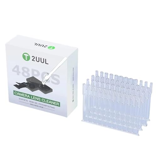 Portable Mobile Phone Camera Lens Cleaner Resin Synthetic Stick Dust Fingerprint Removal Stick for Phone Camera Lens Screen Cleaning Tool,48Pcs/Box