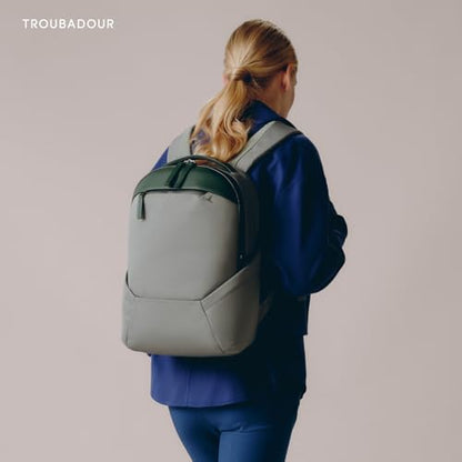 Troubadour Apex 4.0 Compact - 16L Premium Laptop Backpack - Ergonomic & Water Resistant - Designed for Work and Travel - Green Smoke - color: Green Smoke
