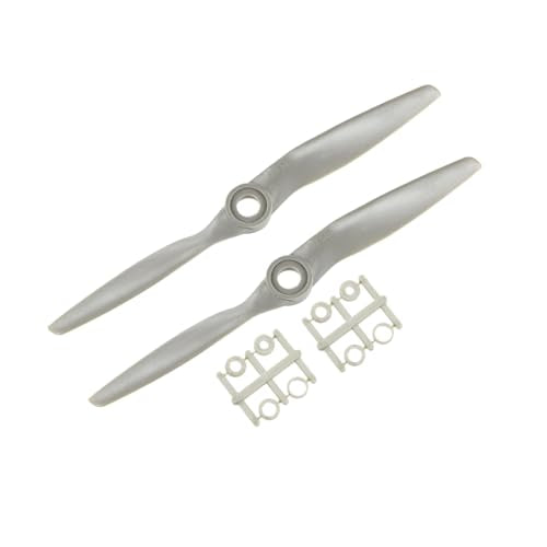 uxcell RC Propellers CW 5x5 Inch 2-Vane for Airplane Nylon Gray 2Pcs with Adapter Rings - size: 5x5 inch