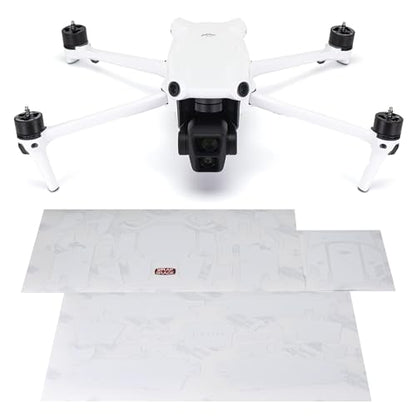 WRAPGRADE Skin Stickers Compatible with DJI Air 3 | Full Wrap (Racing White) - color: Racing White