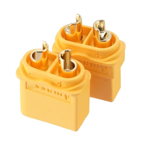 ELFCULB 10 Pairs Amass XT60H Connectors for FPV Drones and RC Models - color: 10 Pairs XT60H (Yellow)