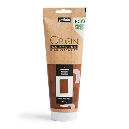 PEBEO Origin 240ml (8.11 fl oz) Acrylic Paint, Raw Sienna - color: Raw Sienna