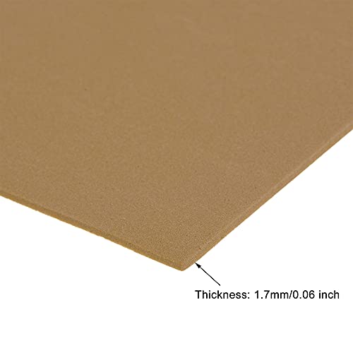 uxcell Light Brown EVA Foam Sheets 11 x 8 inch 1.7mm Thickness for Crafts DIY Projects, 12 Pcs - color: Light Brown
