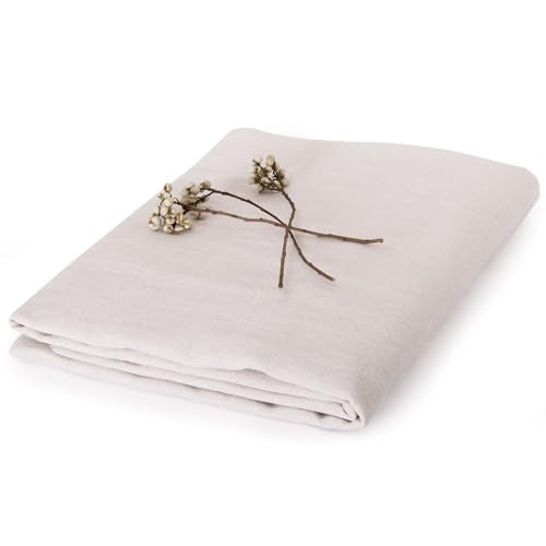 Linen Fabric by The Yard - 3 Yard 62 Inch Wide Bright White - color: Bright White, size: 3 YARDS