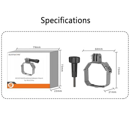 Action Camera Mount Adapter for DJI Mini 5 Pro, Drone Top Bracket with Night Led Light, Comapatible with DJI Osmo Nano/Insta360 Go Ultra/Go 3S/Go 3 (Camera Mount) - color: Camera mount