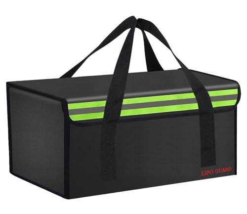 17.8"x9.8"x9.8" Lipo Safe Bag Fireproof Bag for Lipo Battery Pack Storage Charging Transport,Home Office Travel Fireproof Safe Storage for Cash Valuables Jewelry Passport Power bank Lipo Battery - size: 450*250*250mm