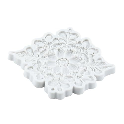 Baroque Relief Flower Polymer Clay Mold Flower Lace Silicone Molds - color: Style B