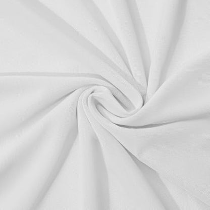 Horbaunal 4-Way Stretch Mesh Fabric by The Yard, White 1 Yard - color: White, size: 1 Yard