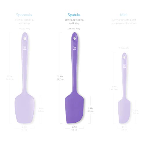 DI ORO Large Silicone Spatula - 600F Heat Resistant, Lavender - color: Lavender