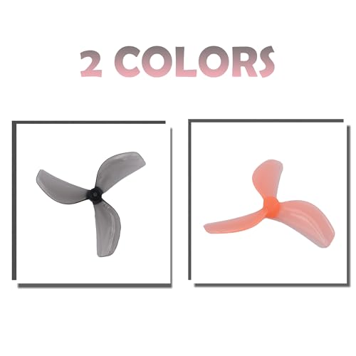 RC Propeller Gemfan 45mm 3-Blade Propeller for RC FPV Drone(Grey+Pink) - color: Grey+pink
