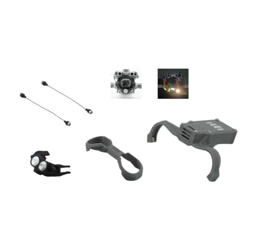 Mini 5 Night Flight Light Accessory for DJI Mini 5, Gimbal-Follow Dual Lamp LED Spotlight, High-Brightness Multifunction Drone Light, Upgraded Version, 700-1000LM (Manual Control) - size: Manual Control